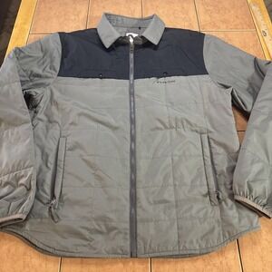 Flylow Jacket Insulated Full Zip Up Men's Jacket Sz XL Gray Black Packable